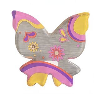 At Home Acrylic Rainbow Butterfly Decor/Paperweight